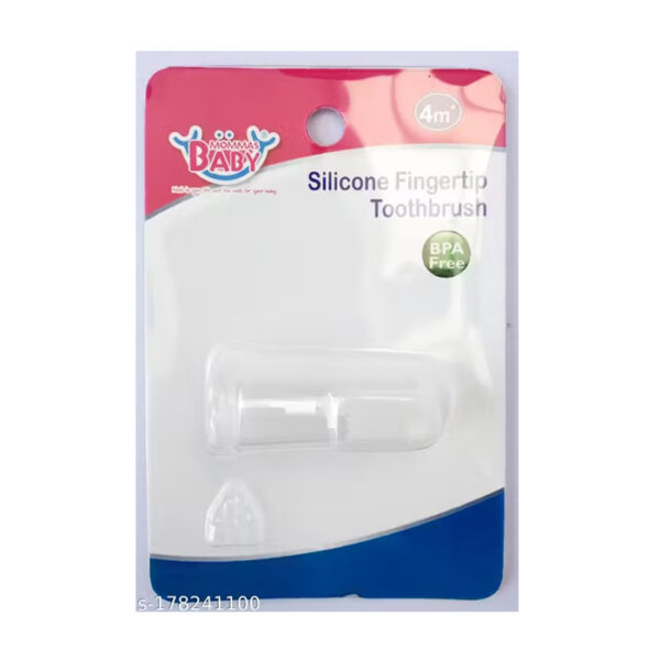 MOMMAS BABY Silicone Finger Toothbrush – Gentle Cleaning for Infants