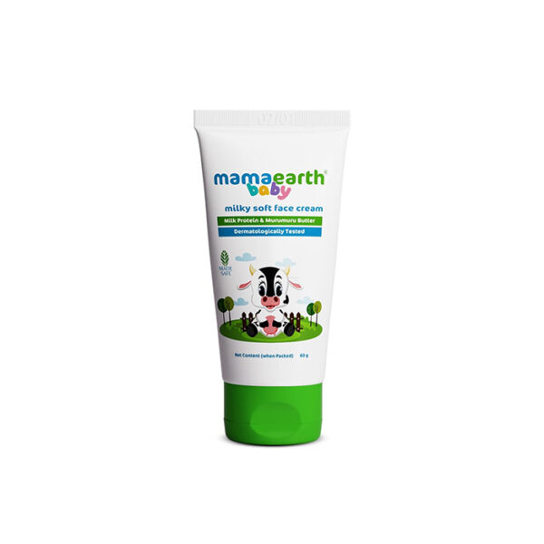 Mamaearth Milky Soft Natural Baby Face Cream for Babies, For All Skin Types 60 g