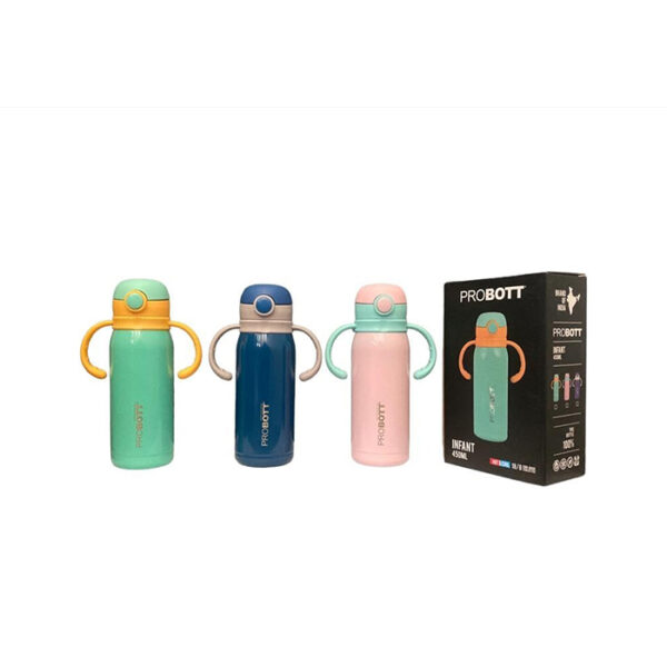 PROBOTT Infant Vacuum Flask Hot and Cold Water Bottle (450 ML, Blue)