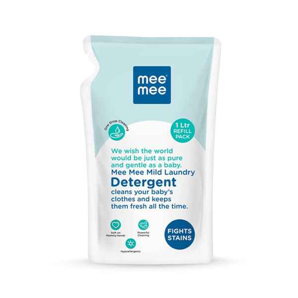 Mee Mee Baby Liquid Detergent 500 ml | Ph balanced, Free from Harsh Chemicals, Safe for mother's hands & baby's skin | Anti-Bacterial, Removes Stains & Odor with One Drop, Hypoallergenic