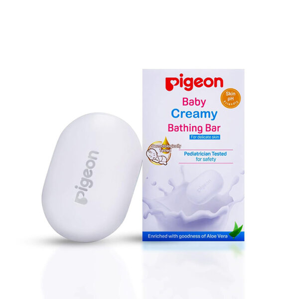 Pigeon Baby Bathing Bar for Baby's Sensitive Skin/Creamy Bathing Bar Soap, 75 g Pack of 4