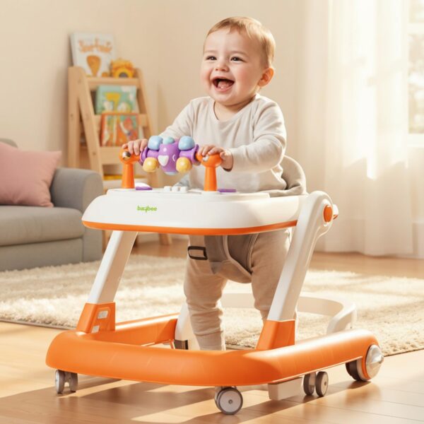 Baybee 2-in-1 Convertible Baby Walker with Musical Toy Bar & Safety Stopper