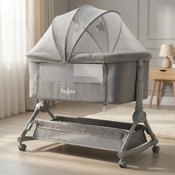 Baybee Bedside Crib for Baby with Rocking Mode