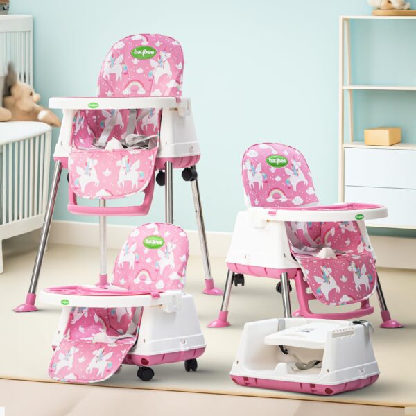 Baybee 4 in 1 Convertible High Chair for Kids Foldable Baby Feeding Chair