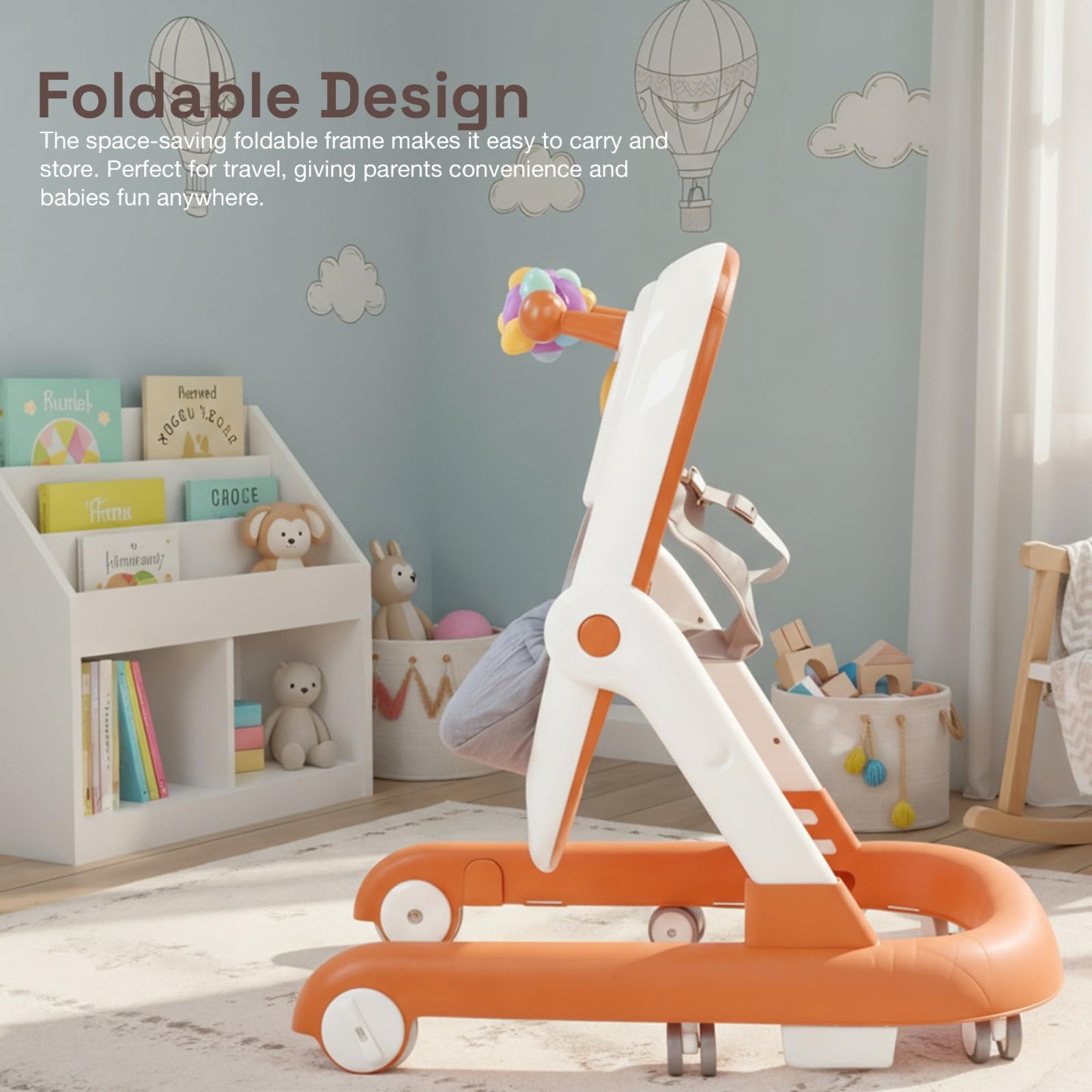Baybee 2-in-1 Convertible Baby Walker with Musical Toy Bar & Safety Stopper - Image 4