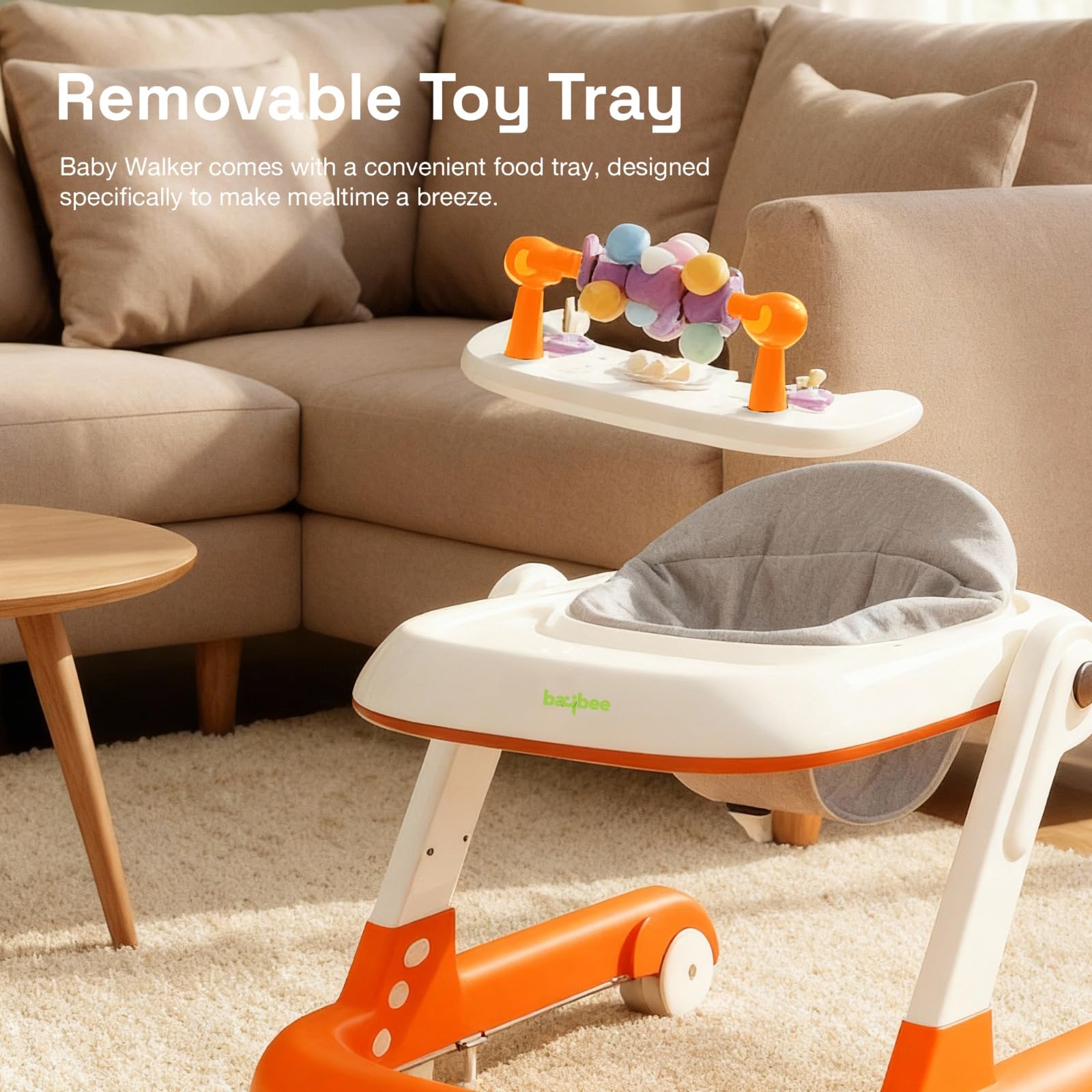 Baybee 2-in-1 Convertible Baby Walker with Musical Toy Bar & Safety Stopper - Image 6
