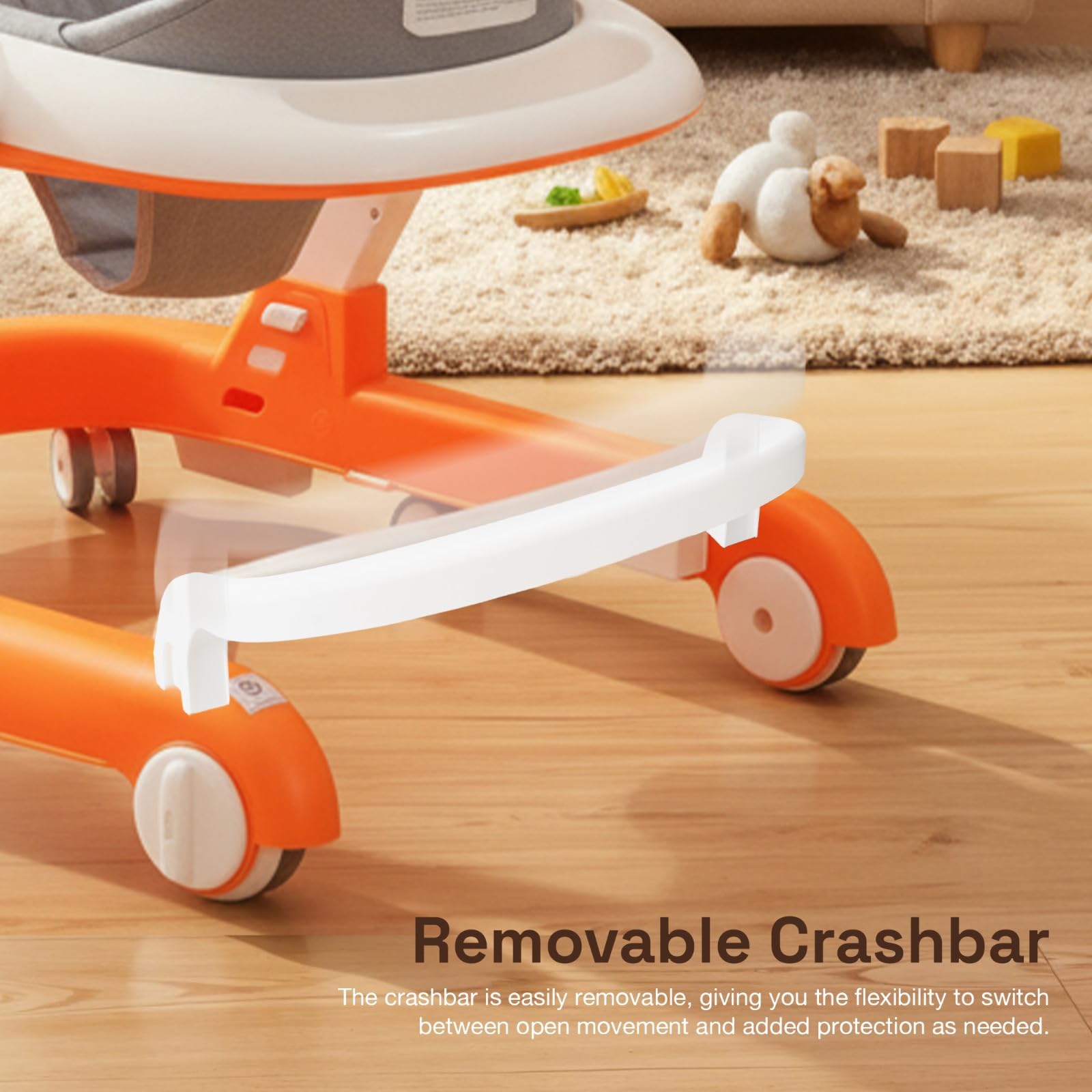 Baybee 2-in-1 Convertible Baby Walker with Musical Toy Bar & Safety Stopper - Image 7