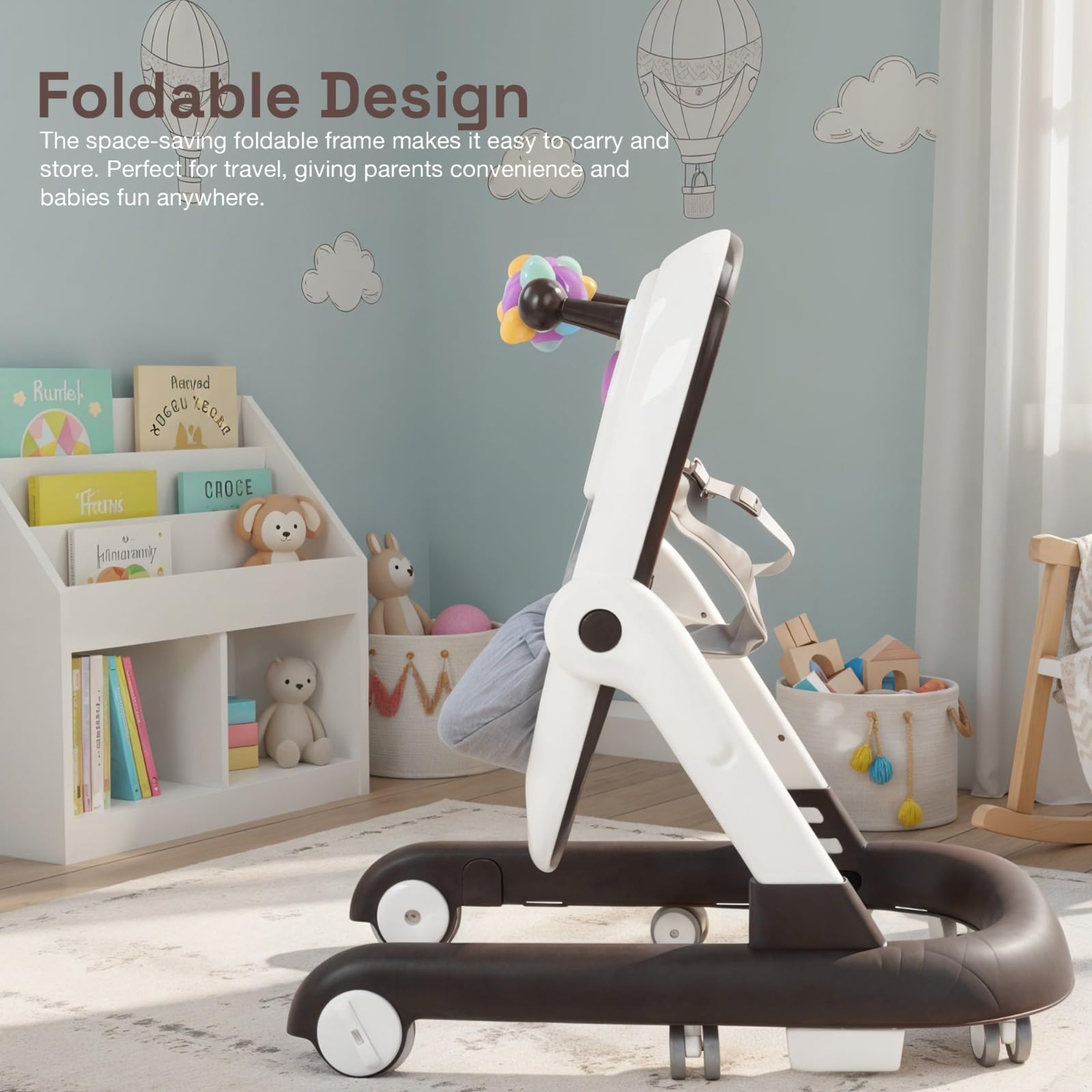 Baybee 2-in-1 Convertible Baby Walker with Musical Toy Bar & Safety Stopper - Image 13