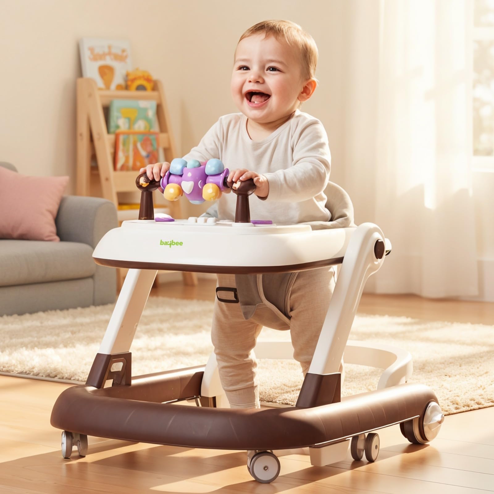 Baybee 2-in-1 Convertible Baby Walker with Musical Toy Bar & Safety Stopper - Image 19