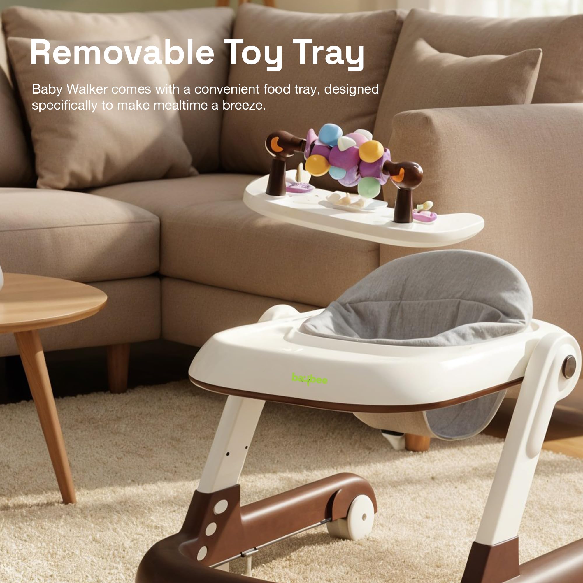Baybee 2-in-1 Convertible Baby Walker with Musical Toy Bar & Safety Stopper - Image 24