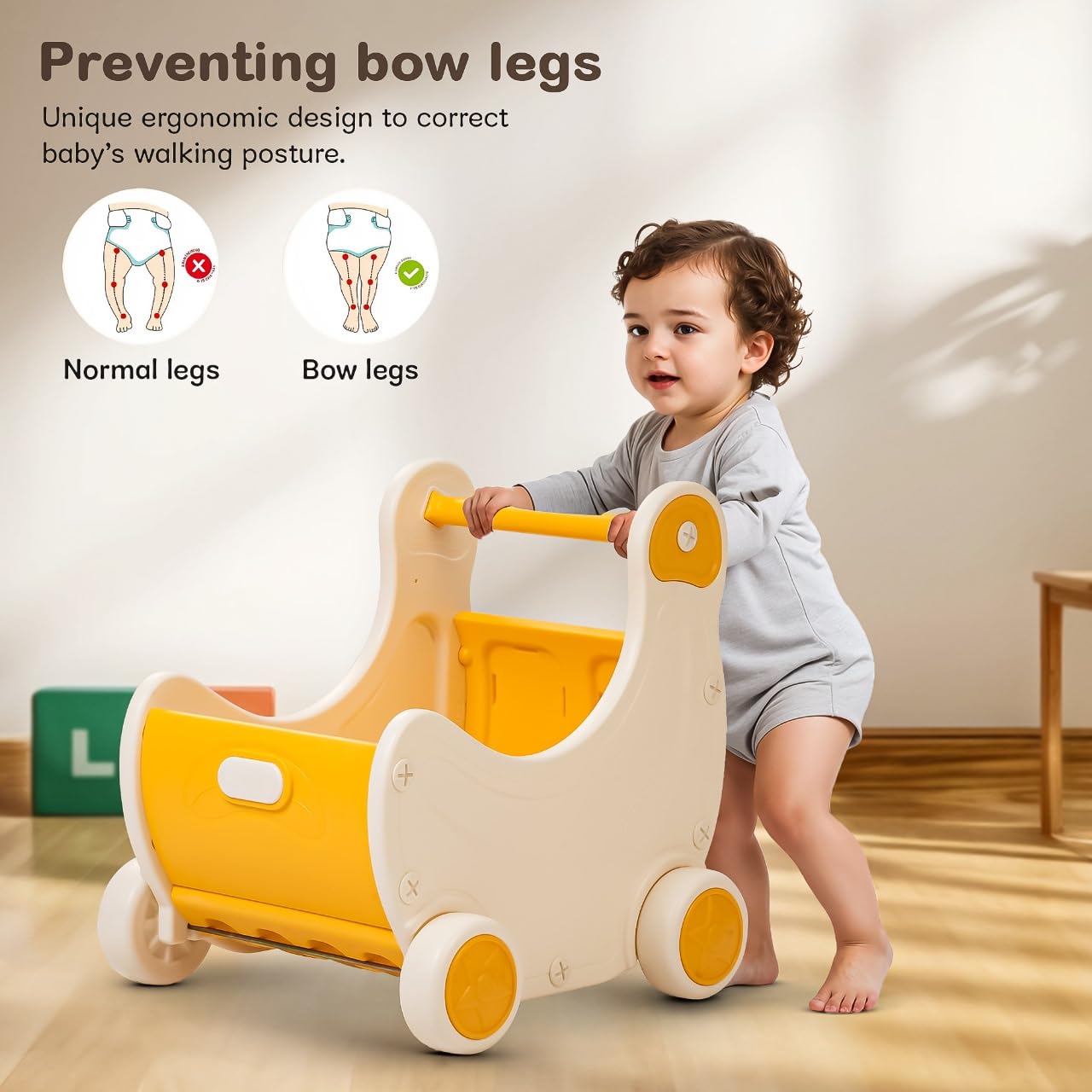 Baybee 2 in 1 Baby Push Walker & Shopping Cart for Kids Items Indoor - Image 5