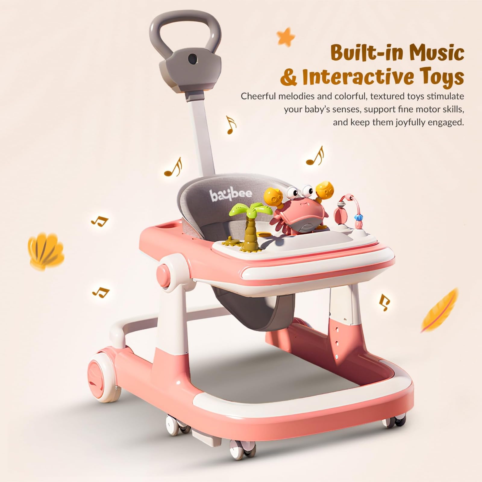 Baybee 3 in 1 Baby Walker for 6-18 Month Baby, Push Walker for Kids with Parental Handle - Image 5