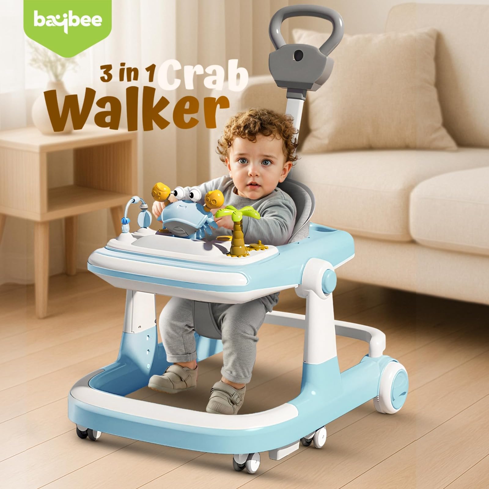 Baybee 3 in 1 Baby Walker for 6-18 Month Baby, Push Walker for Kids with Parental Handle - Image 14