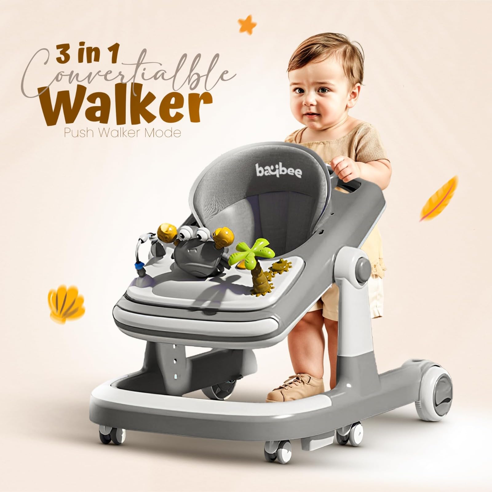 Baybee 3 in 1 Baby Walker for 6-18 Month Baby, Push Walker for Kids with Parental Handle - Image 16
