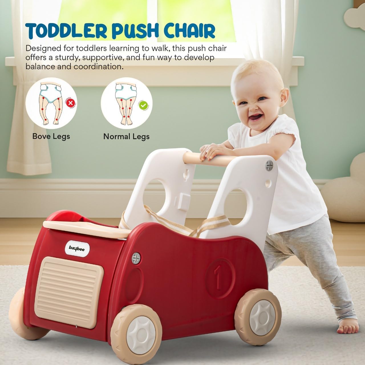 Baybee 4-in-1 Push Walker & Shopping Cart for Baby with Ride-On Mode - Image 4