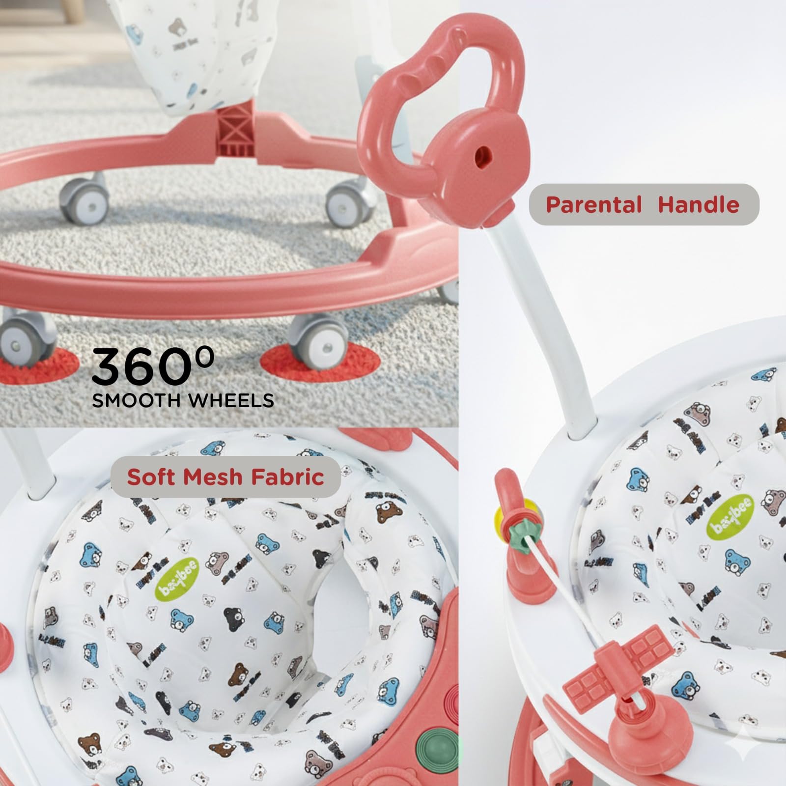 Baybee Breezy 2-in-1 Convertible Baby Walker for 6-18 Months with Rocking Mode - Image 5