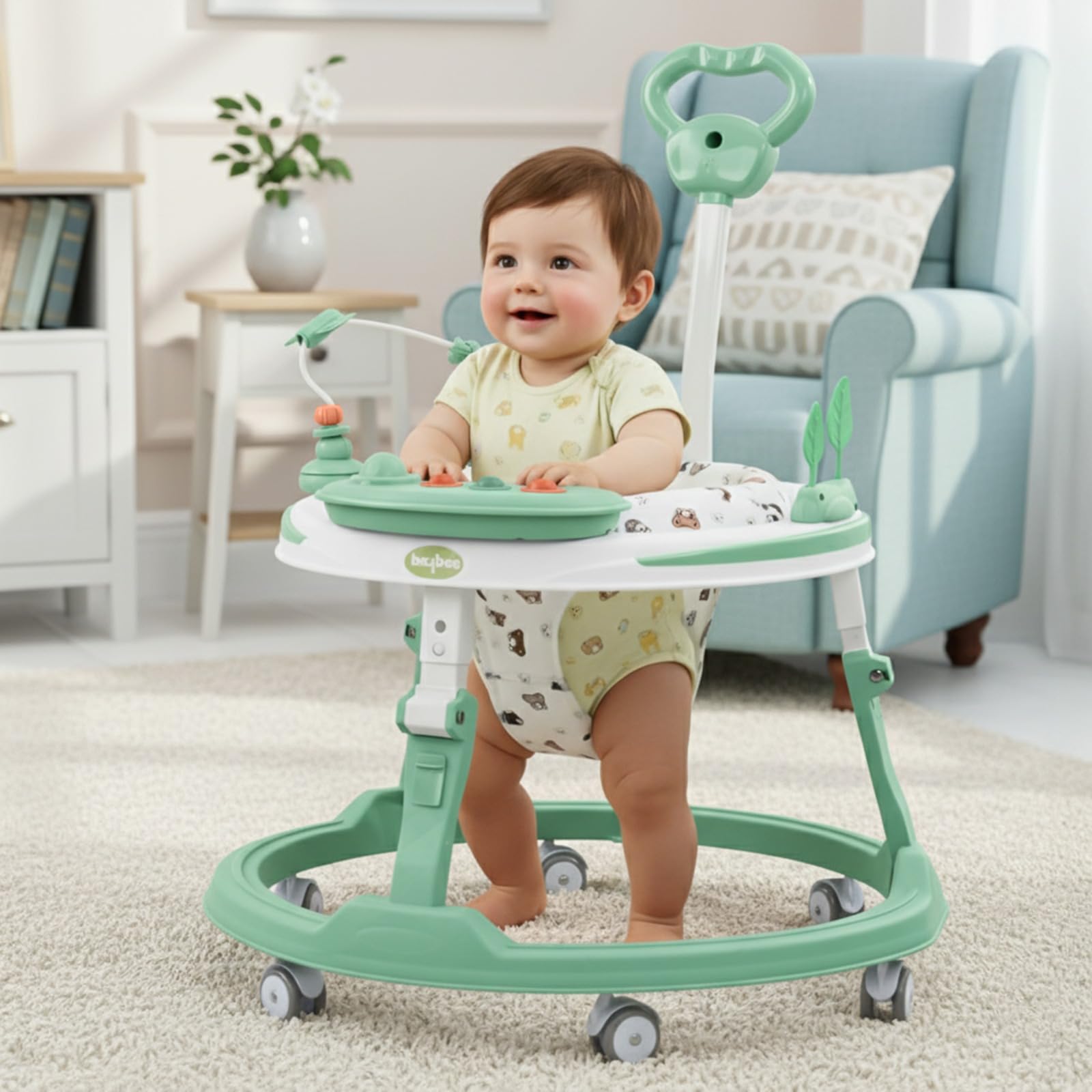 Baybee Breezy 2-in-1 Convertible Baby Walker for 6-18 Months with Rocking Mode - Image 10