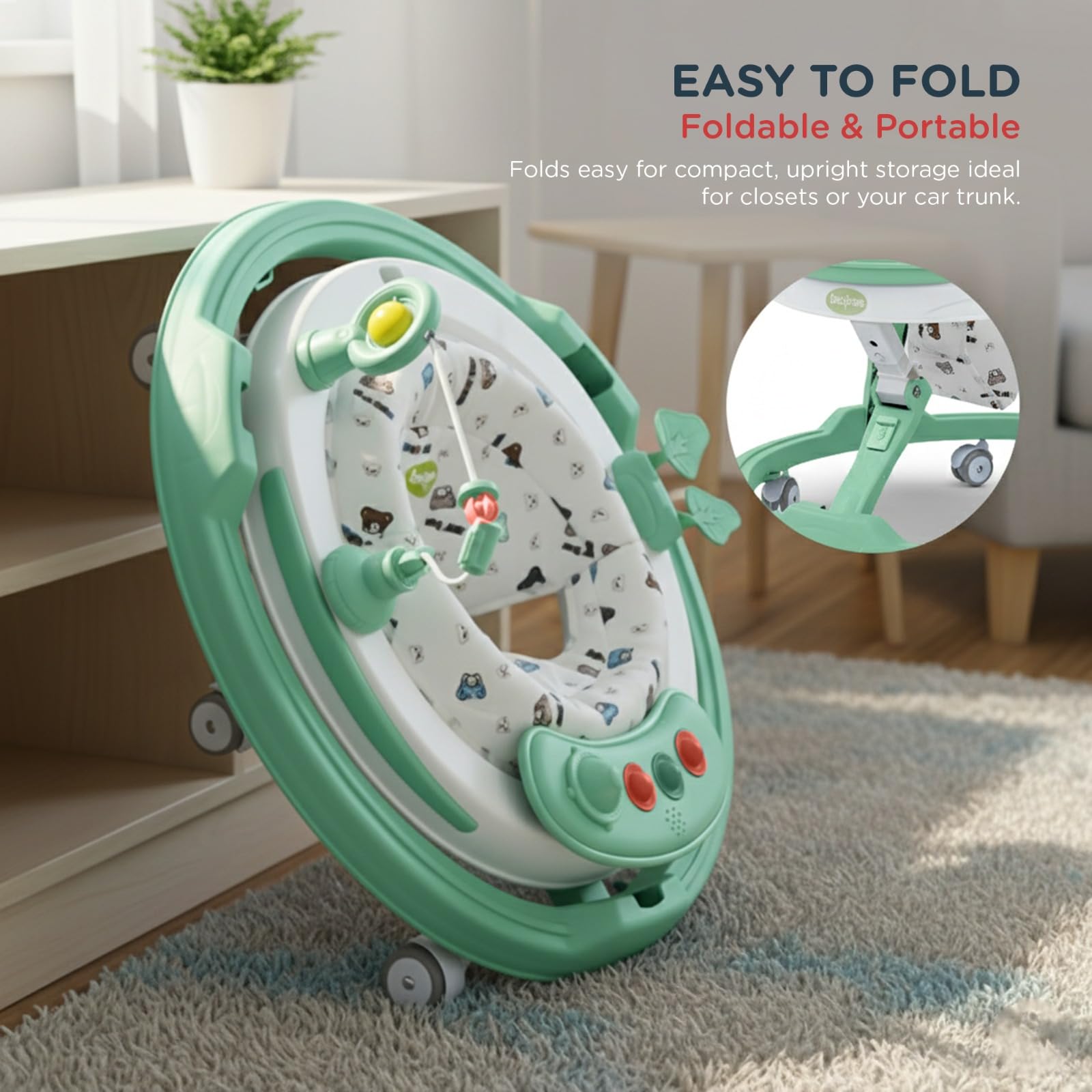 Baybee Breezy 2-in-1 Convertible Baby Walker for 6-18 Months with Rocking Mode - Image 14