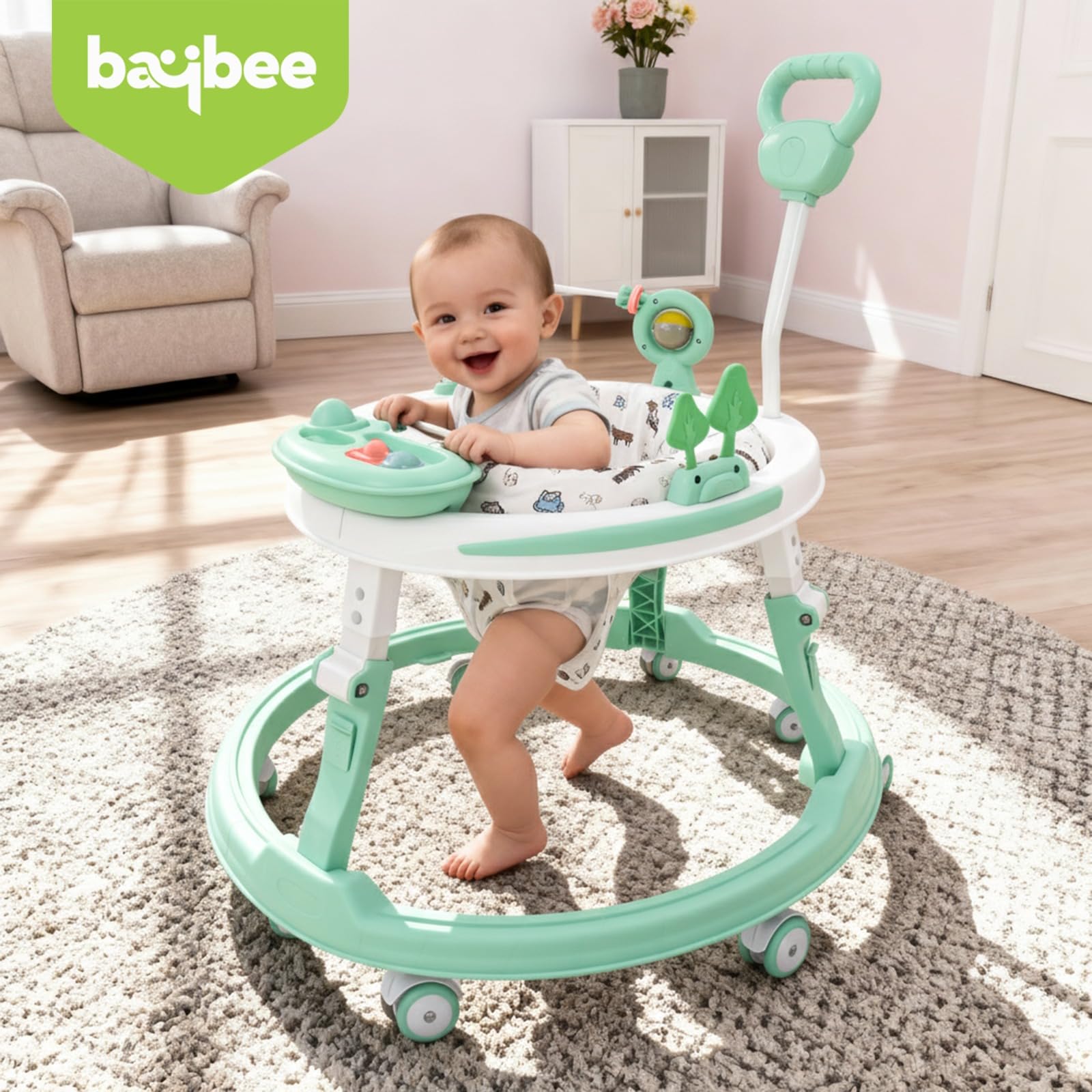 Baybee Breezy 2-in-1 Convertible Baby Walker for 6-18 Months with Rocking Mode - Image 16