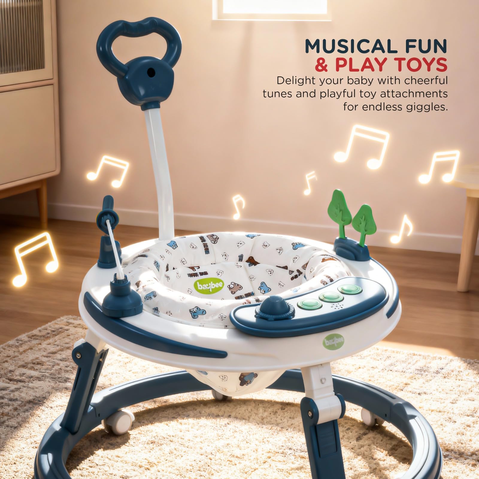 Baybee Breezy 2-in-1 Convertible Baby Walker for 6-18 Months with Rocking Mode - Image 20