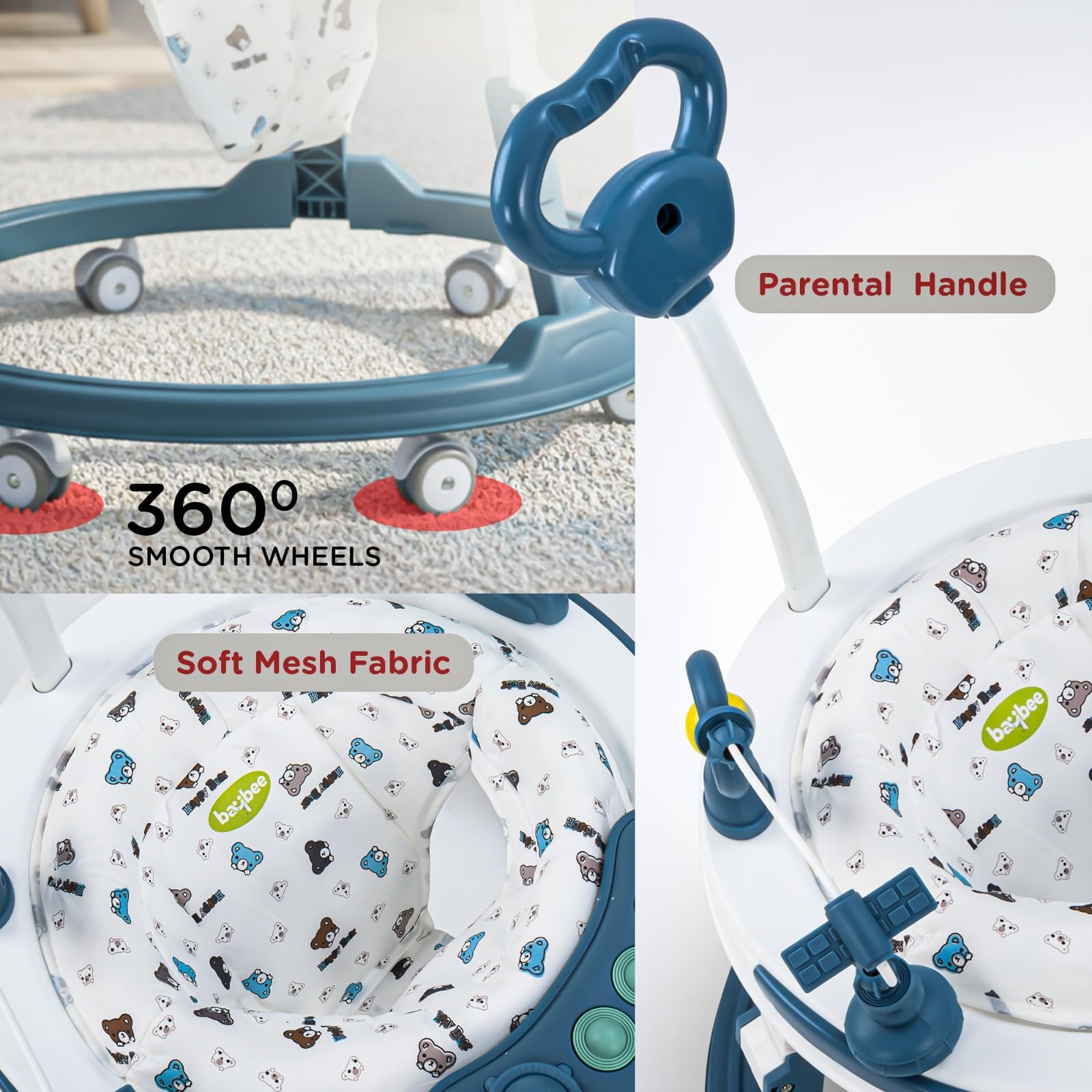 Baybee Breezy 2-in-1 Convertible Baby Walker for 6-18 Months with Rocking Mode - Image 21
