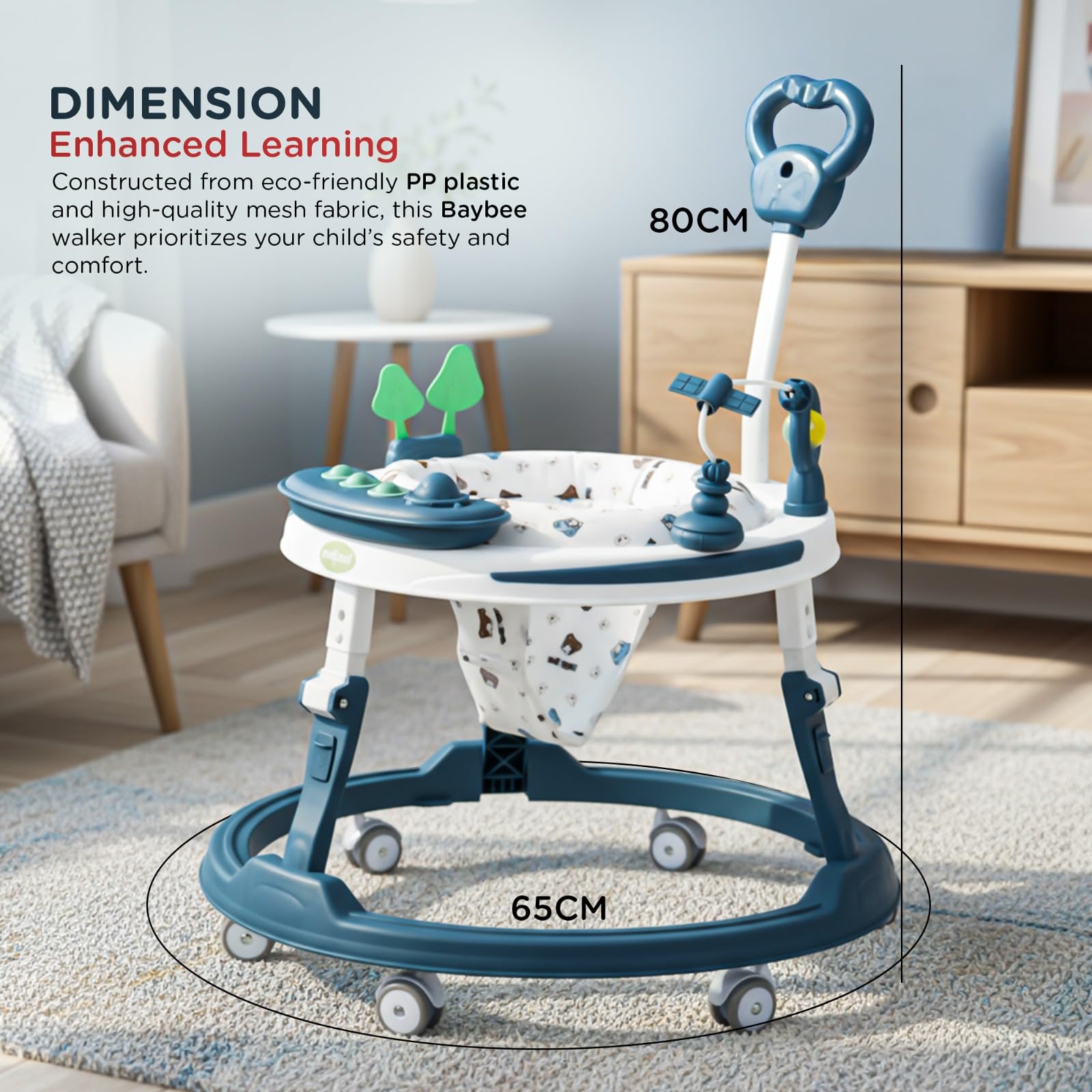 Baybee Breezy 2-in-1 Convertible Baby Walker for 6-18 Months with Rocking Mode - Image 23