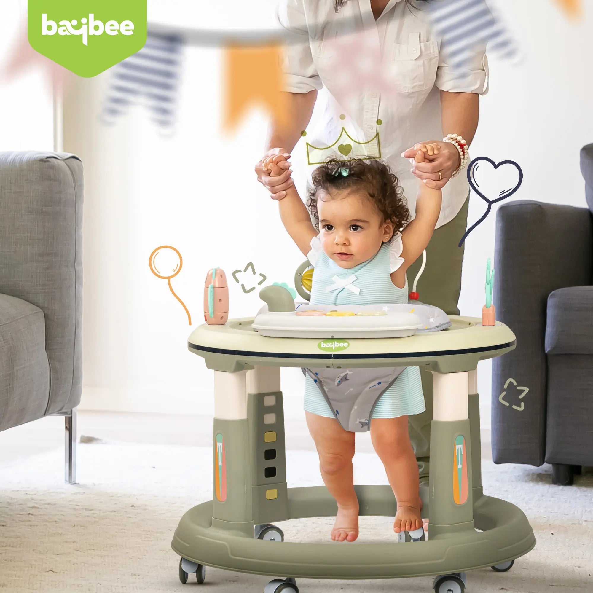 Baybee Melody Baby Walker for Kids, Round Kids Walker - Image 4