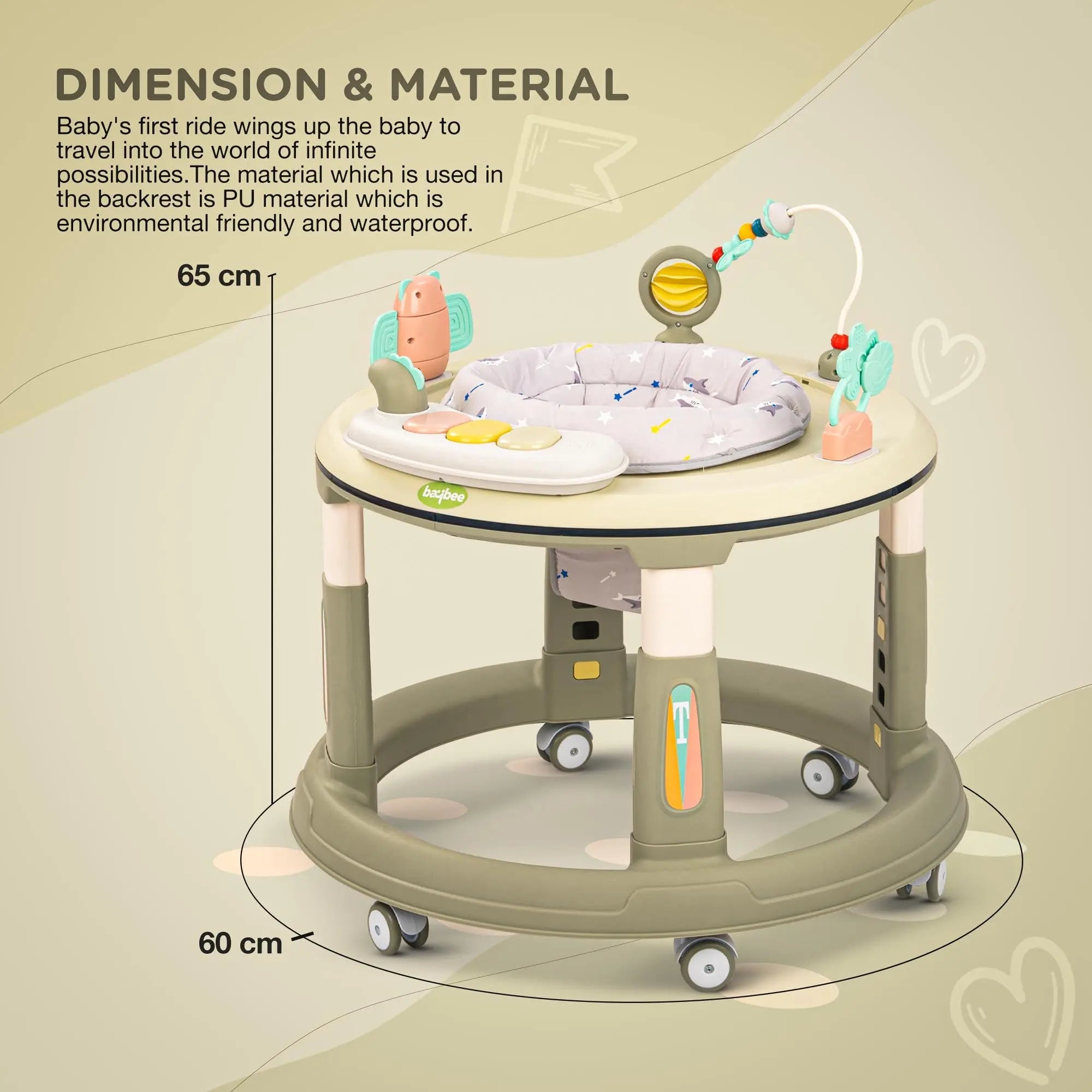 Baybee Melody Baby Walker for Kids, Round Kids Walker - Image 10