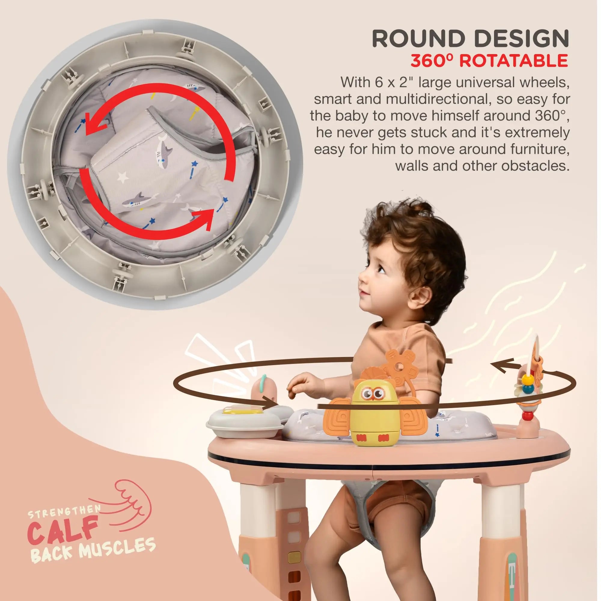 Baybee Melody Baby Walker for Kids, Round Kids Walker - Image 15
