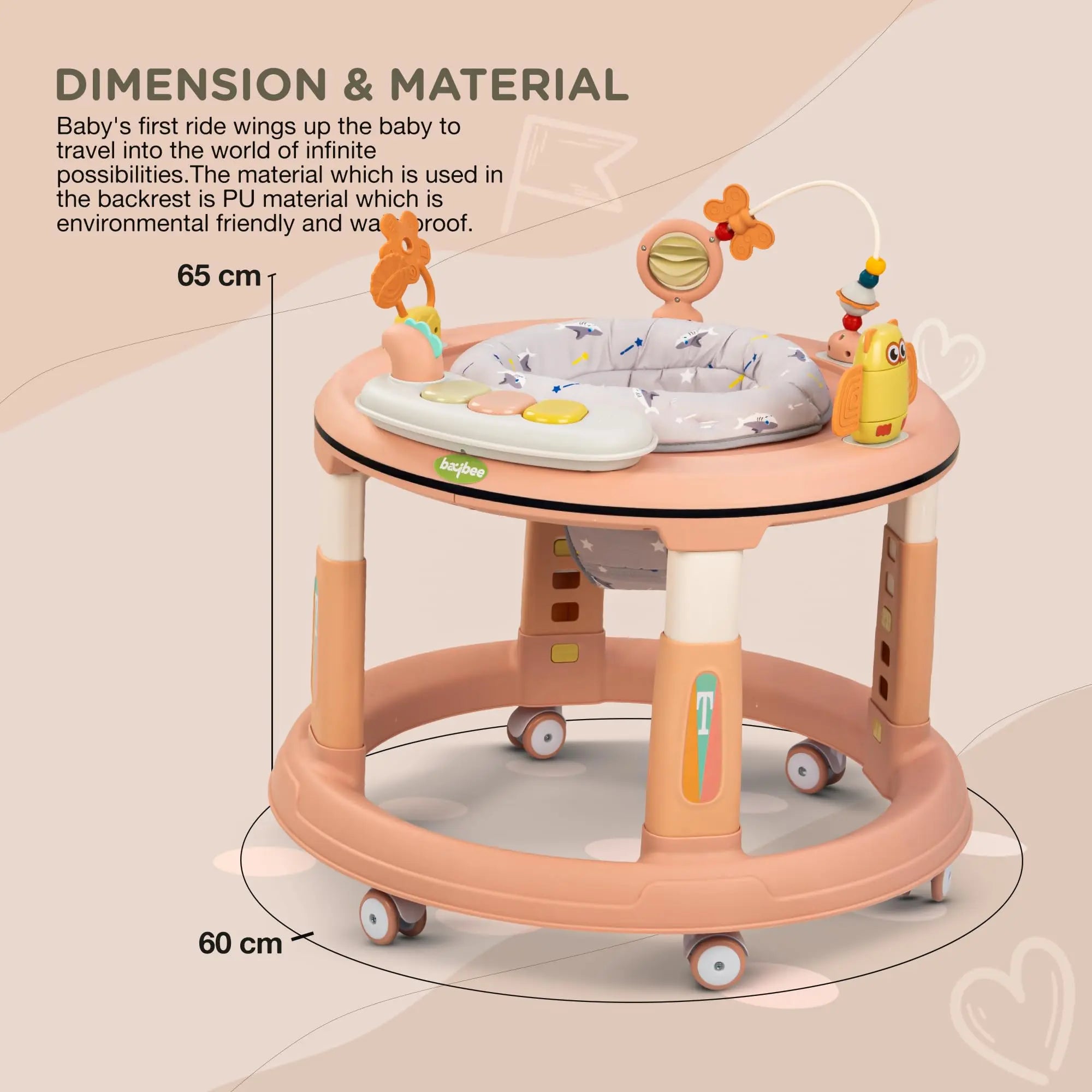 Baybee Melody Baby Walker for Kids, Round Kids Walker - Image 18