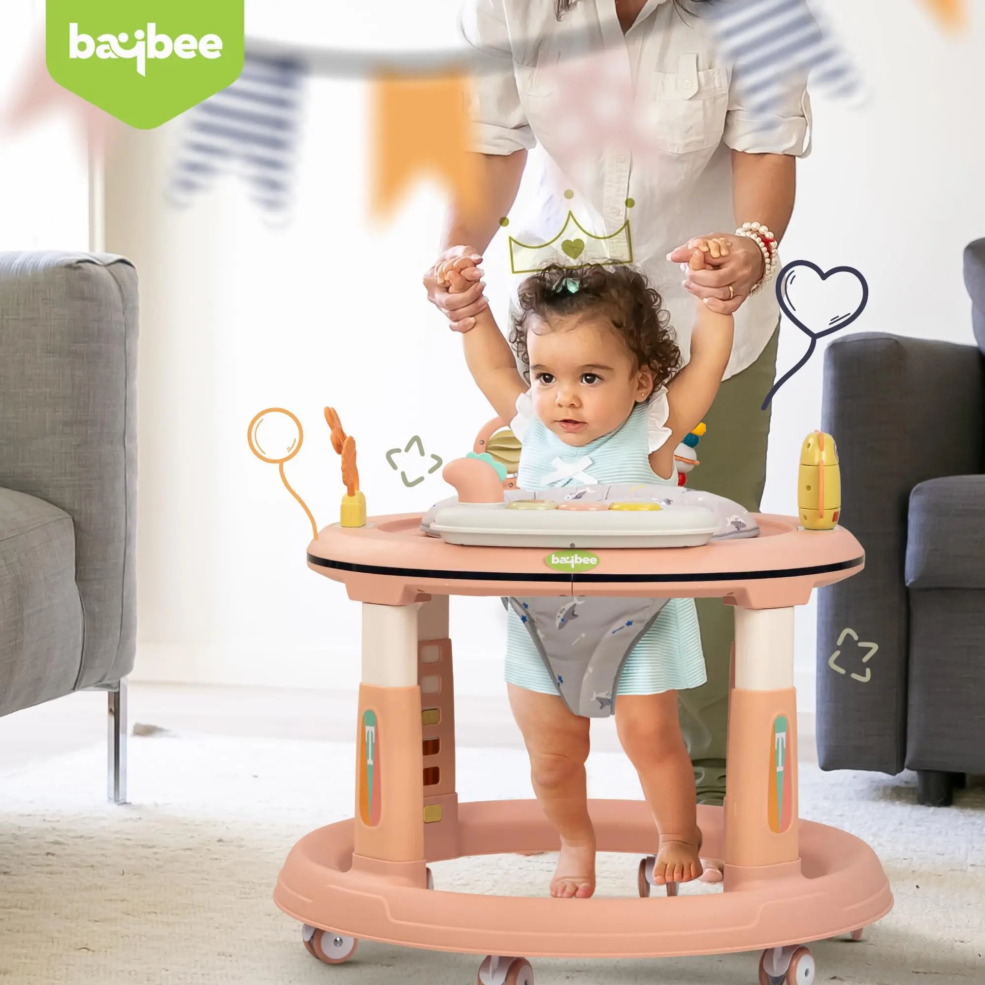 Baybee Melody Baby Walker for Kids, Round Kids Walker - Image 19