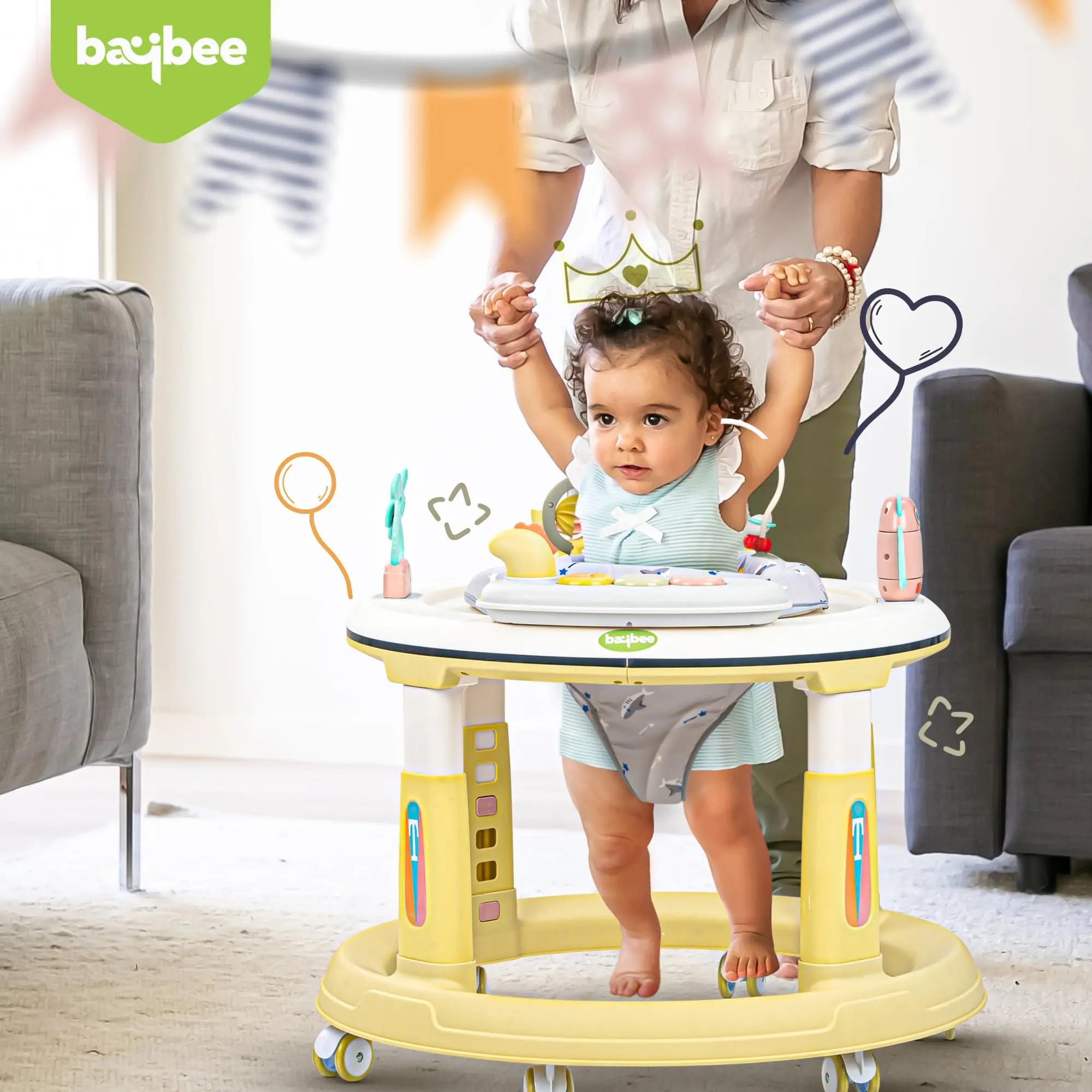 Baybee Melody Baby Walker for Kids, Round Kids Walker - Image 27