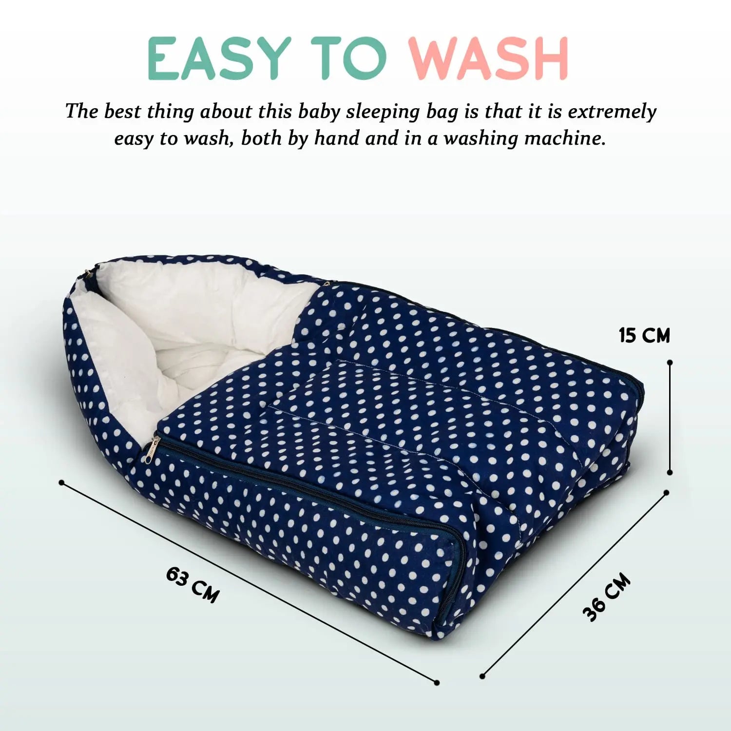 BAYBEE 3 in 1 Baby's Cotton Bed Cum Carry Bed, Printed Baby Sleeping Bag-Baby Bed - Image 6