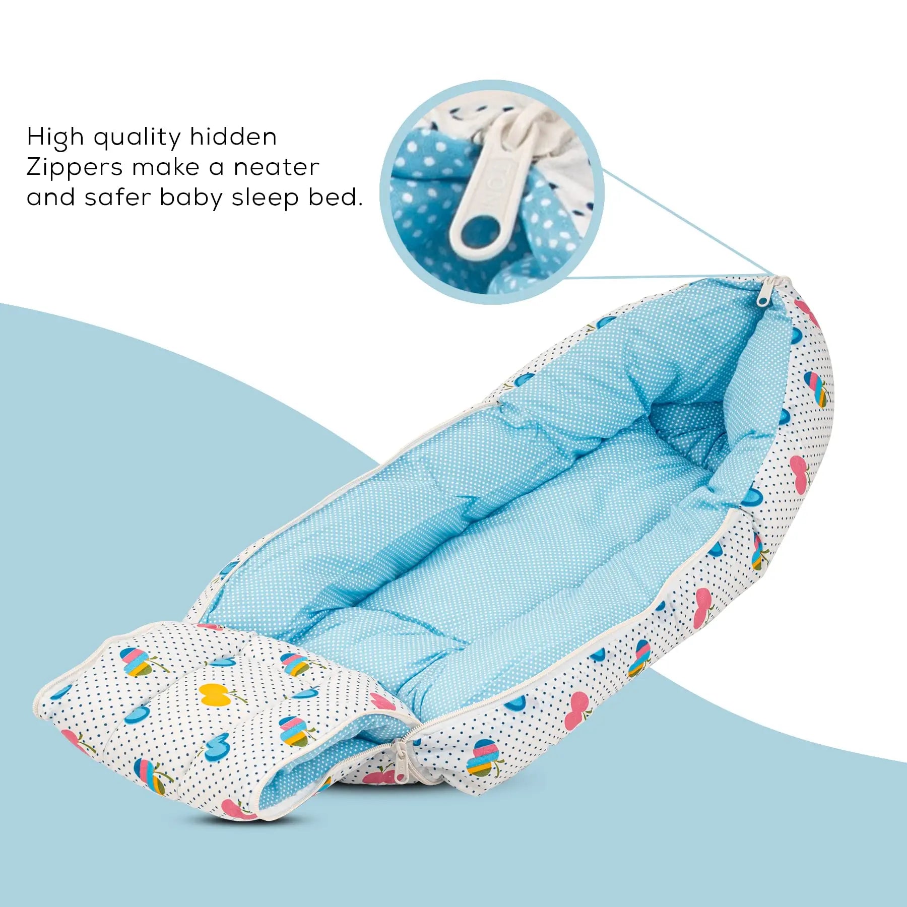 BAYBEE Baby Cotton Printed Sleeping Cum Carry Bag for New Born - Image 3