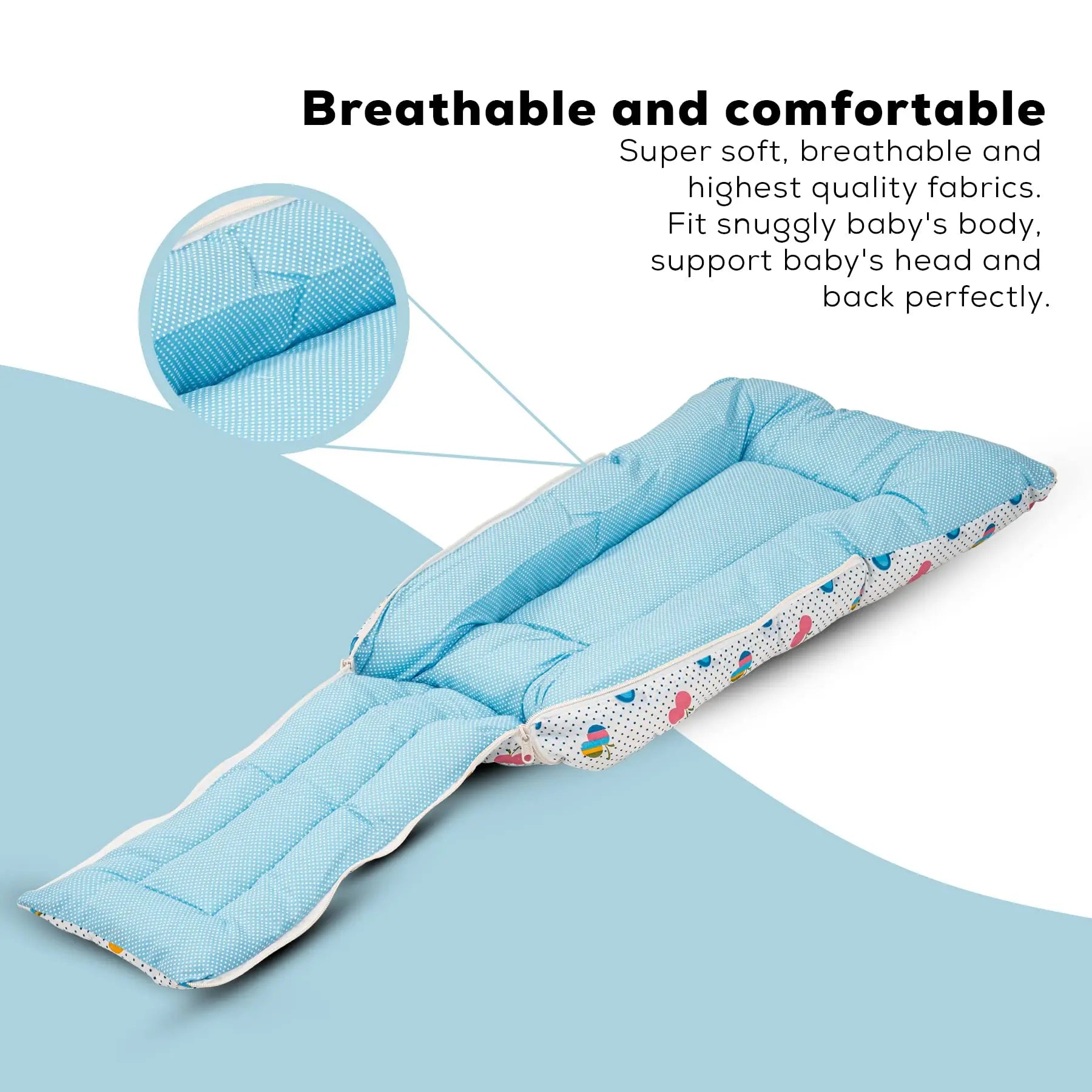 BAYBEE Baby Cotton Printed Sleeping Cum Carry Bag for New Born - Image 4