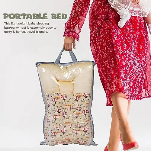 Baybee 3 in 1 Velvet Cotton Baby Bed Carry Bed - Image 12