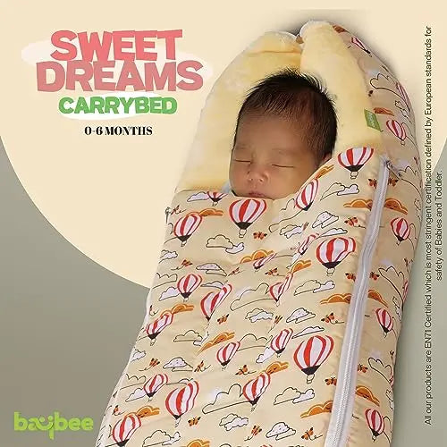 Baybee 3 in 1 Velvet Cotton Baby Bed Carry Bed - Image 13