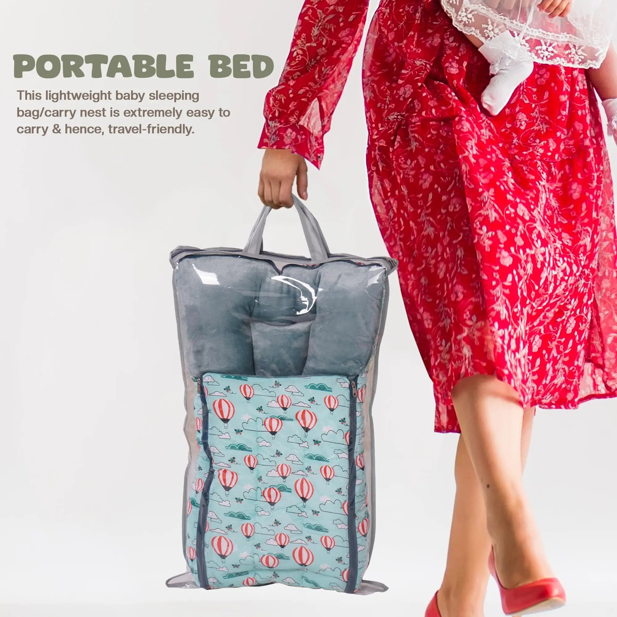 Baybee 3 in 1 Velvet Cotton Baby Bed Carry Bed - Image 19