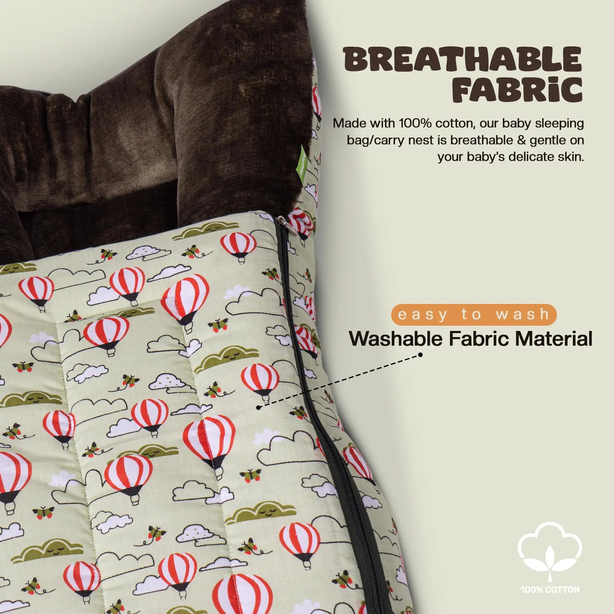 Baybee 3 in 1 Velvet Cotton Baby Bed Carry Bed - Image 27