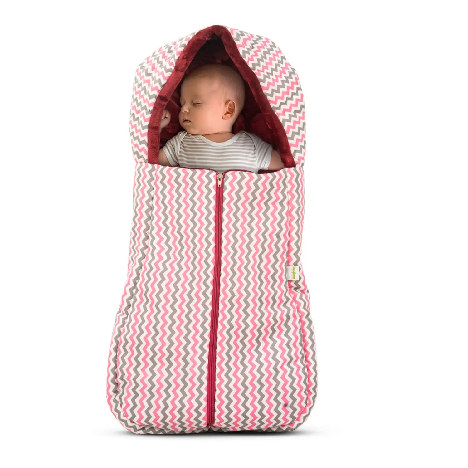 Baybee 3 in 1 Velvet Cotton Baby Bed Cum Carry Bed, Printed Baby Sleeping Bag-Baby Bed - Image 1