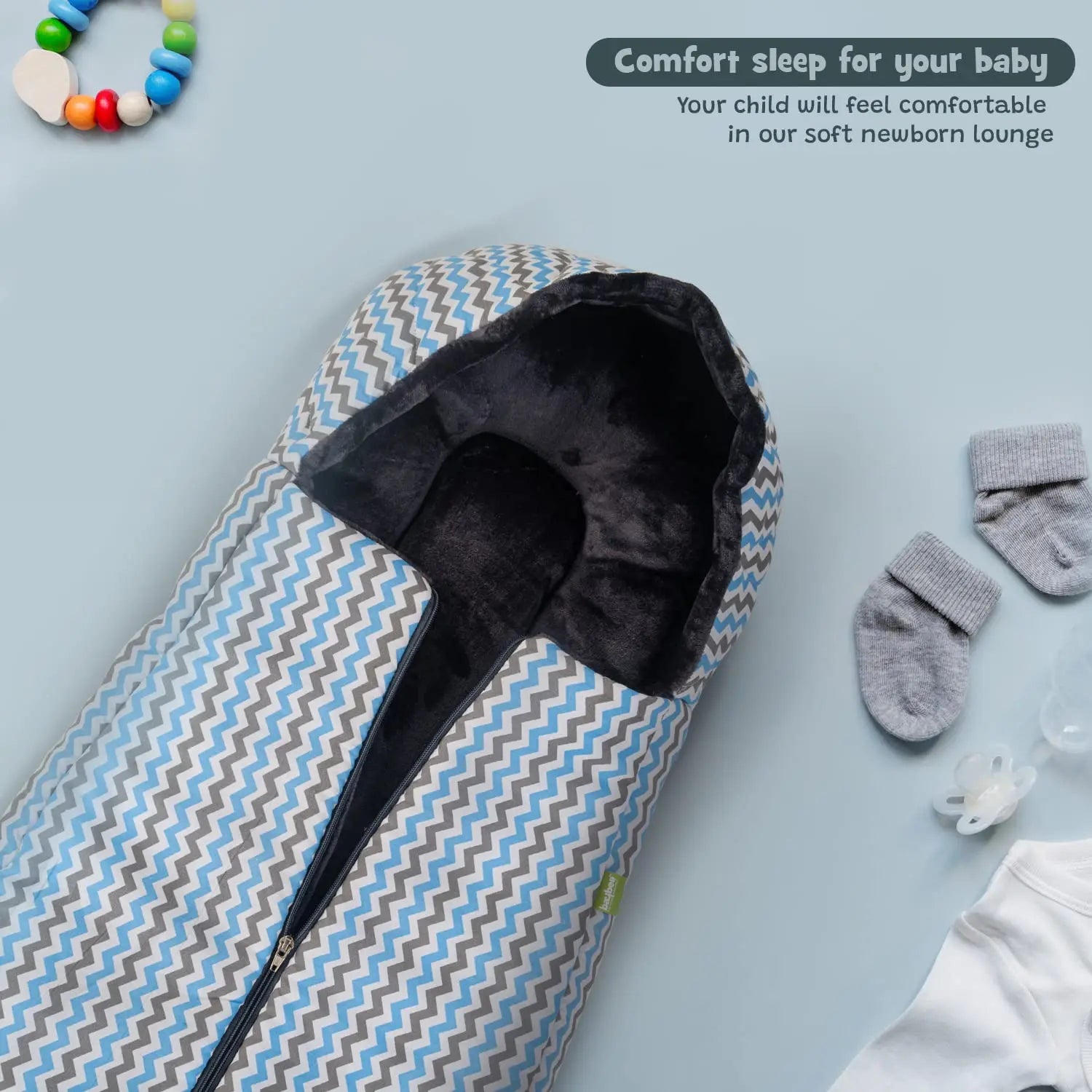 Baybee 3 in 1 Velvet Cotton Baby Bed Cum Carry Bed, Printed Baby Sleeping Bag-Baby Bed - Image 18