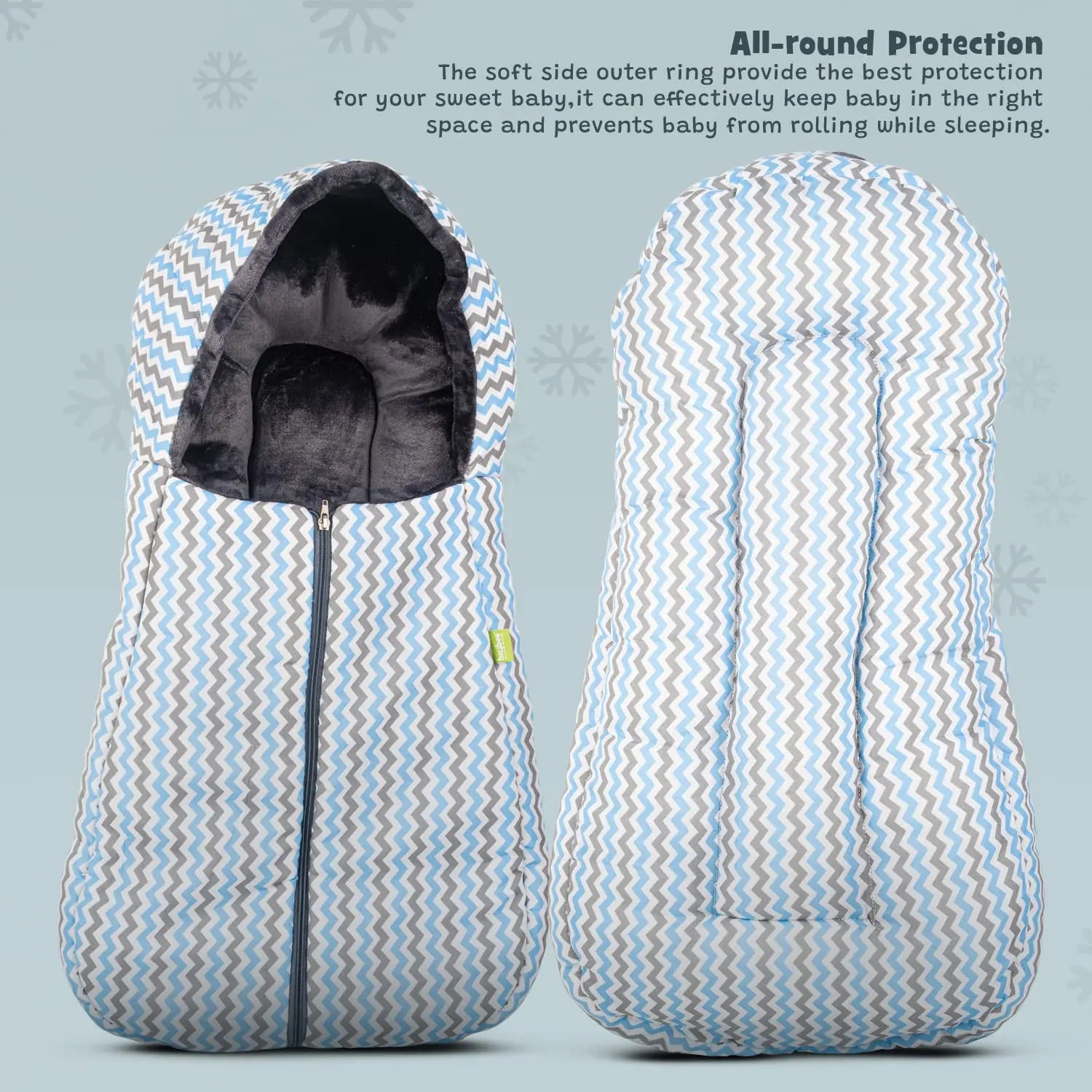 Baybee 3 in 1 Velvet Cotton Baby Bed Cum Carry Bed, Printed Baby Sleeping Bag-Baby Bed - Image 23