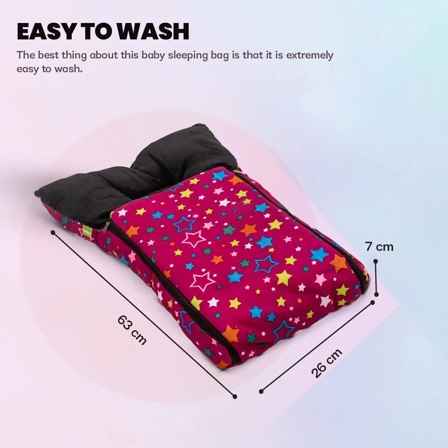 Baybee 3 in 1 Velvet Cotton Baby Bed Cum Carry Bed, Printed Baby Sleeping Bag-Baby Bed - Image 25