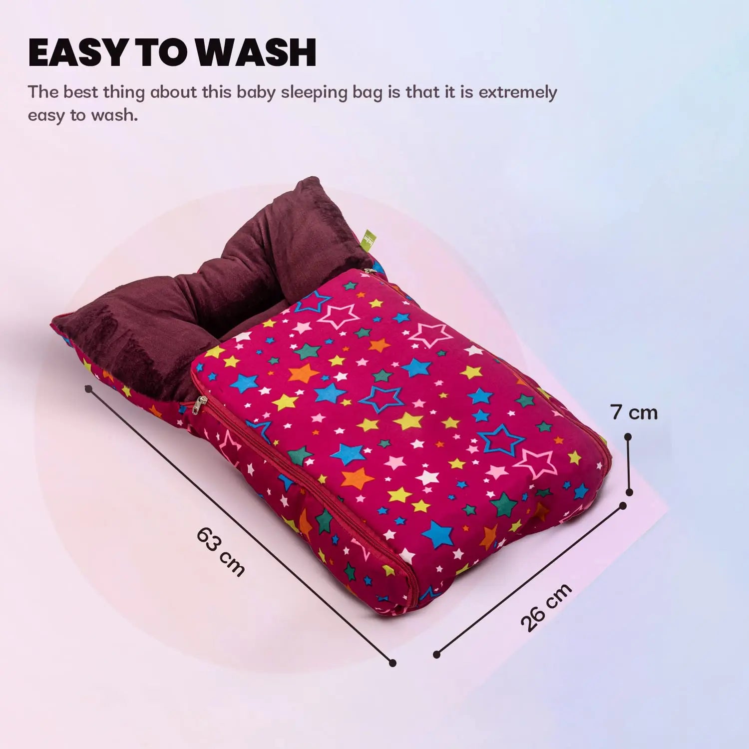 Baybee 3 in 1 Velvet Cotton Baby Bed Cum Carry Bed, Printed Baby Sleeping Bag-Baby Bed - Image 35