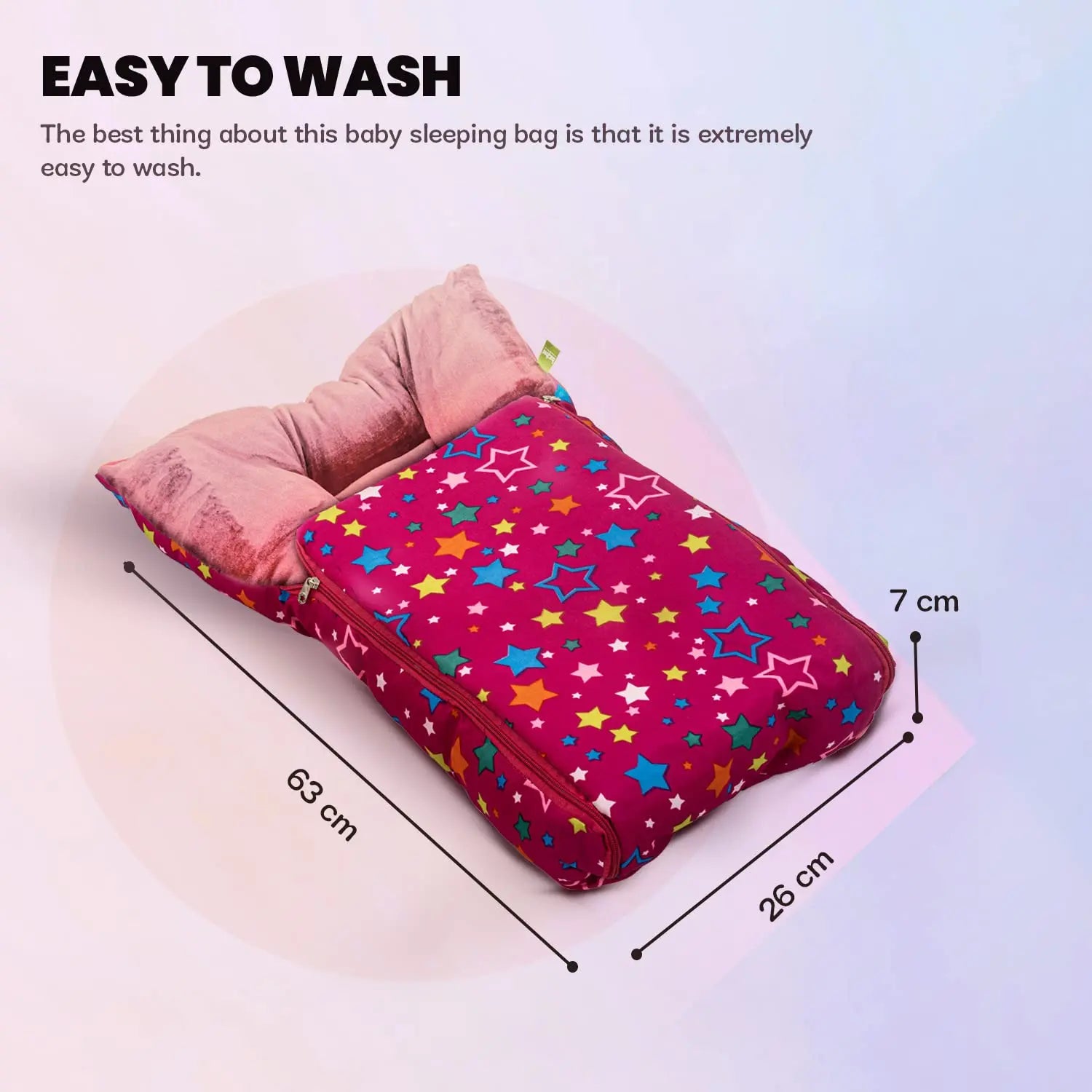 Baybee 3 in 1 Velvet Cotton Baby Bed Cum Carry Bed, Printed Baby Sleeping Bag-Baby Bed - Image 42