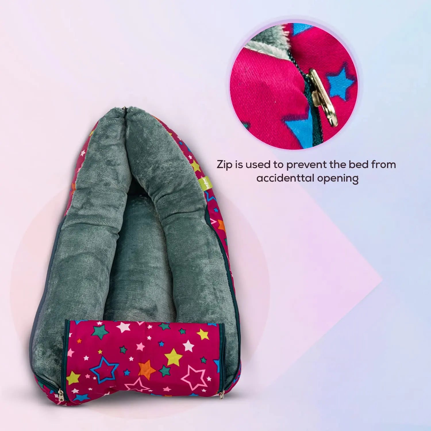 Baybee 3 in 1 Velvet Cotton Baby Bed Cum Carry Bed, Printed Baby Sleeping Bag-Baby Bed - Image 47