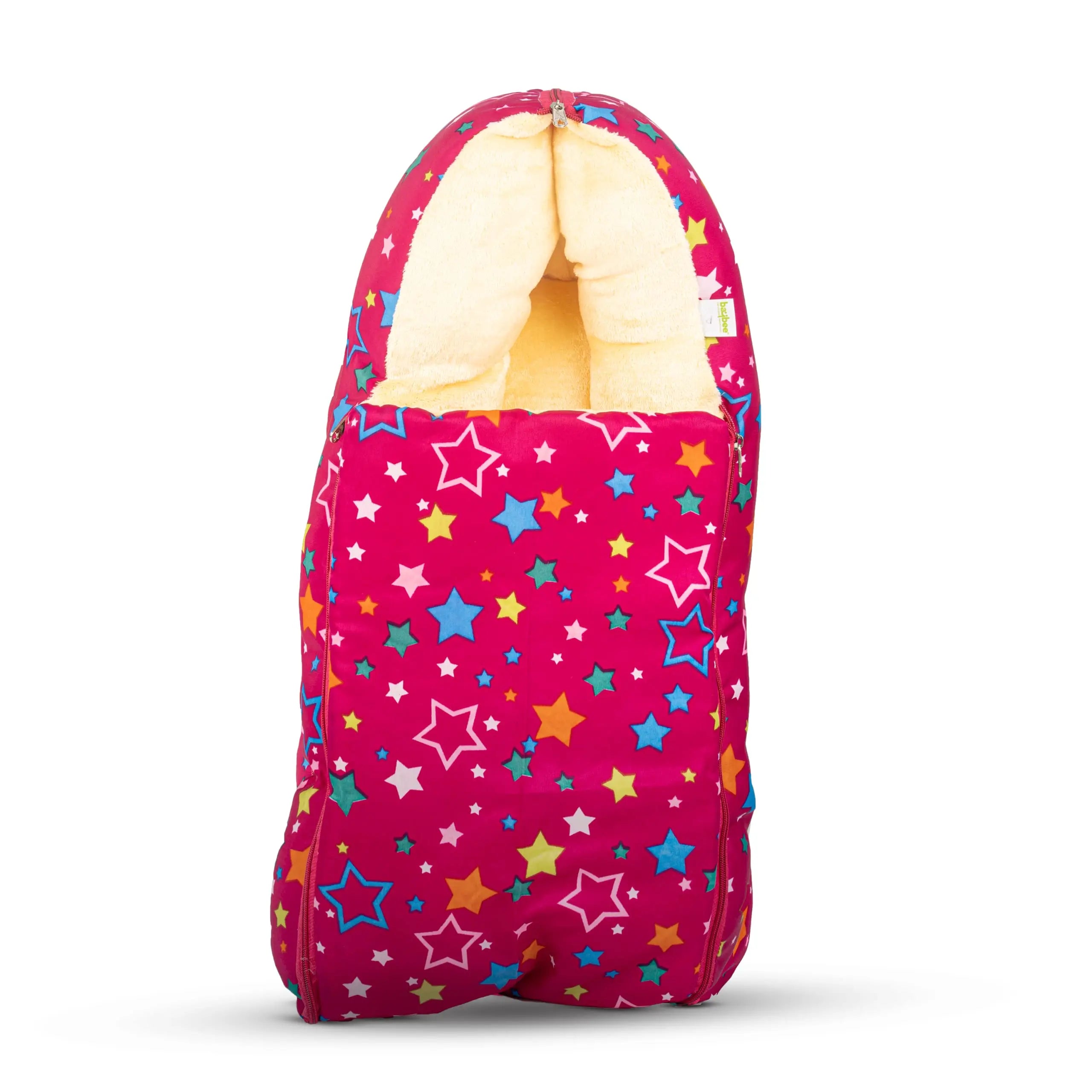 Baybee 3 in 1 Velvet Cotton Baby Bed Cum Carry Bed, Printed Baby Sleeping Bag-Baby Bed - Image 62