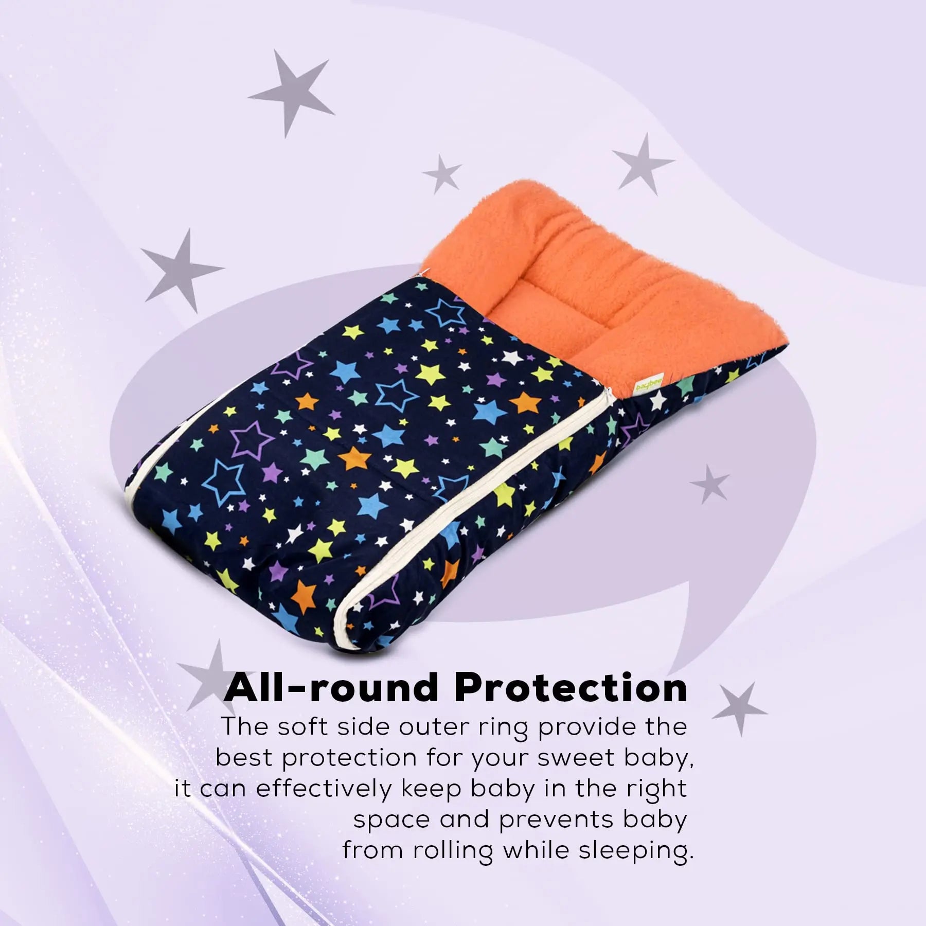 Baybee Little Max 3 in 1 Baby's Cotton Bed Cum Carry Bed Printed Baby Sleeping Bag - Image 6