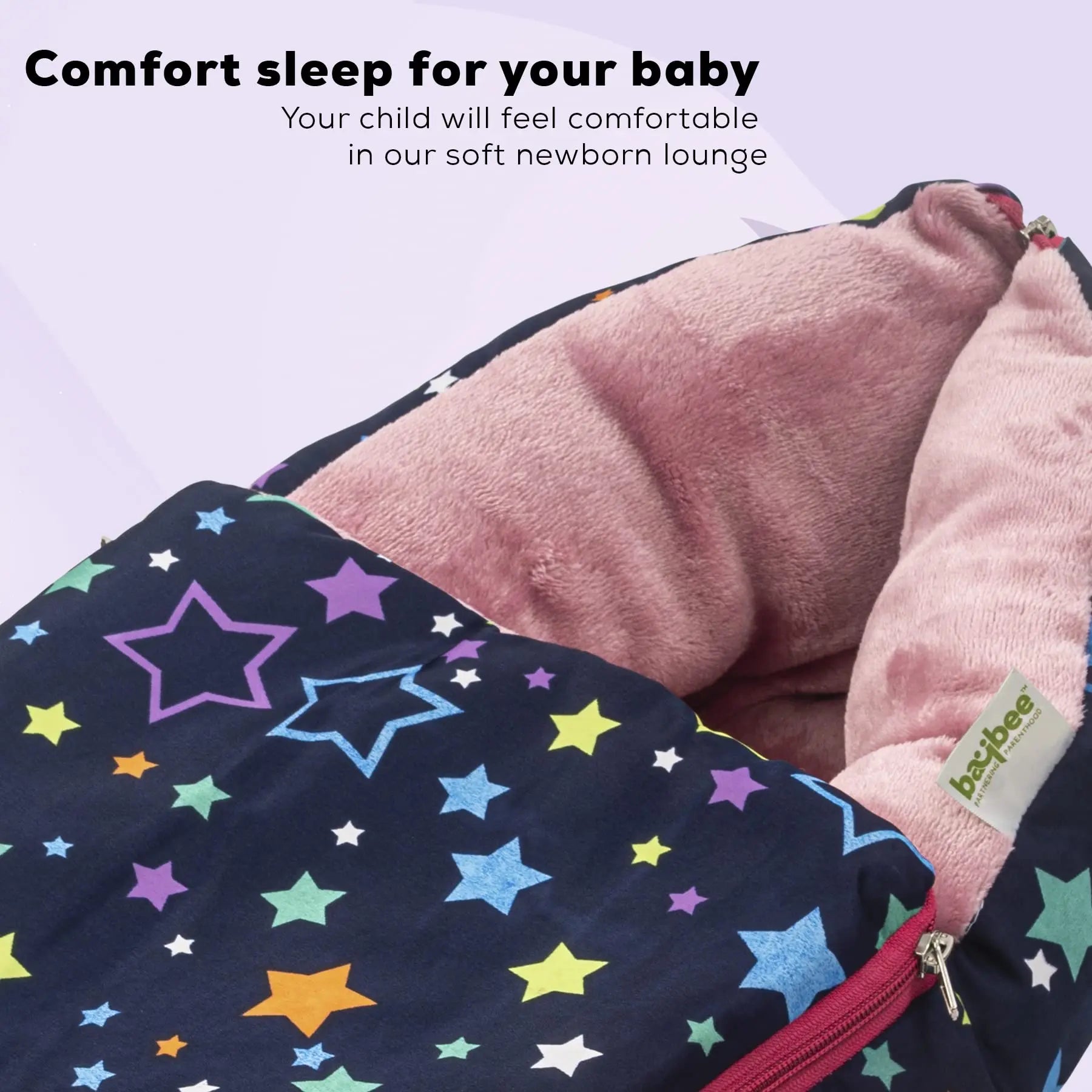 Baybee Little Max 3 in 1 Baby's Cotton Bed Cum Carry Bed Printed Baby Sleeping Bag - Image 10