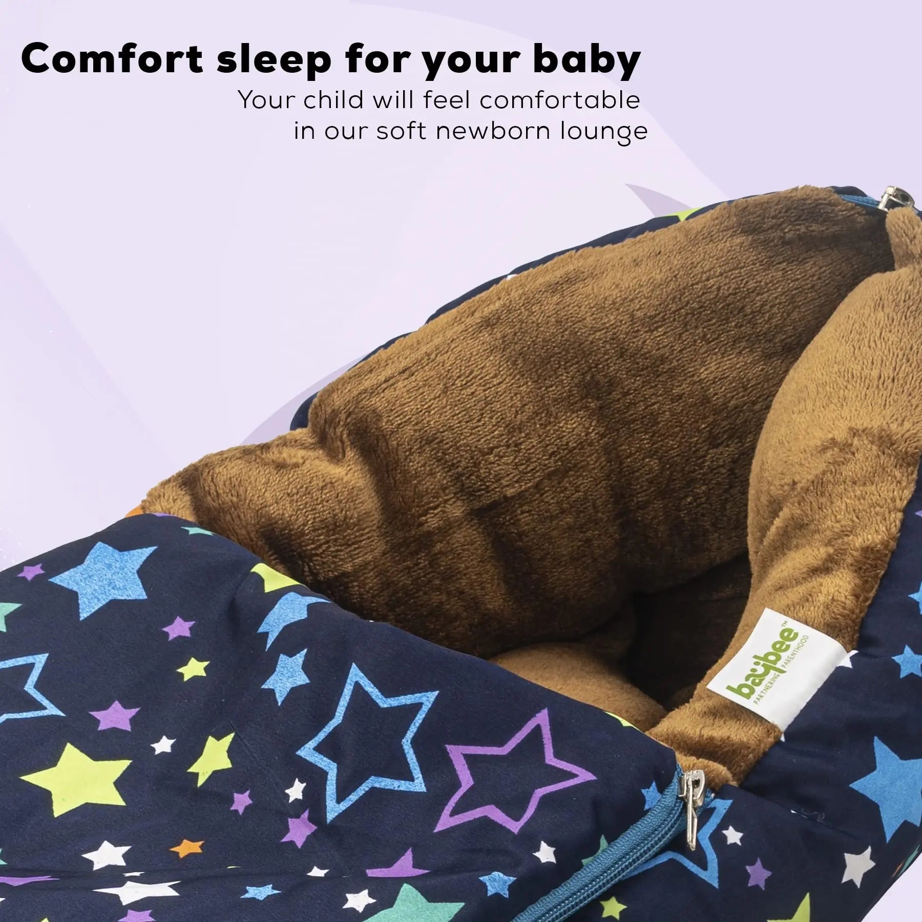 Baybee Little Max 3 in 1 Baby's Cotton Bed Cum Carry Bed Printed Baby Sleeping Bag - Image 26